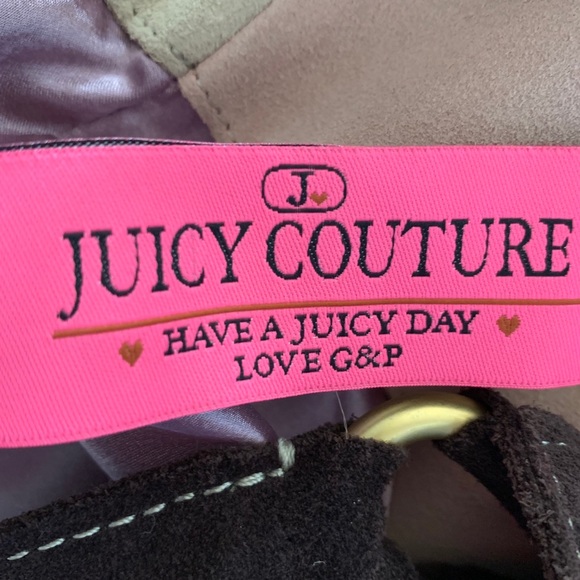 Juicy Couture suede purse with leather handles - Picture 7 of 8